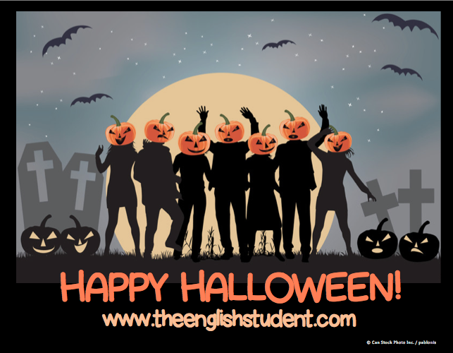 The English Student, www.theenglishstudent.com, Halloween, happy halloween, ESL blog, Halloween vocabulary, treat or treating, what does trick or treat mean
